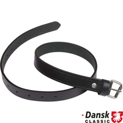 Leather strap for spare wheel, black