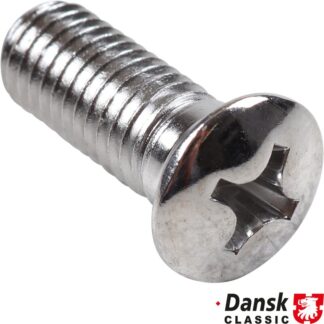 Screw, countersunk, for Recaro seat, front, M8x1.25x24 mm, chrome