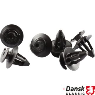 Door panel retaining clip set, 6 pieces