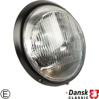 Headlight with black rim (non levelling type), with E-mark