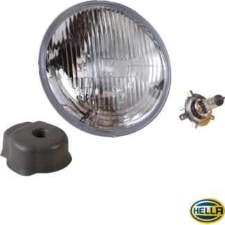 Headlight conversion with sealed beam, 7" round (178 mm), H4, with E-mark. Including 12 V, 60 W H4 bulb