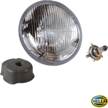 Headlight conversion with sealed beam, 7" round (178 mm), H4, with E-mark. Including 12 V, 60 W H4 bulb