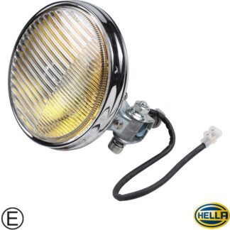 Fog lamp with yellow glass, chrome, front, with E-mark, Hella 118