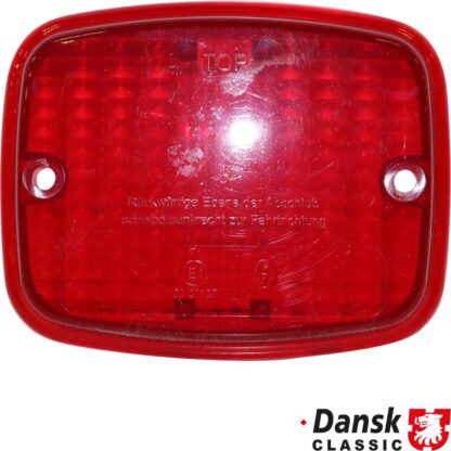 Lens for fog lamp, rear, red, left/right, without E-mark. NOT STREET LEGAL IN EU