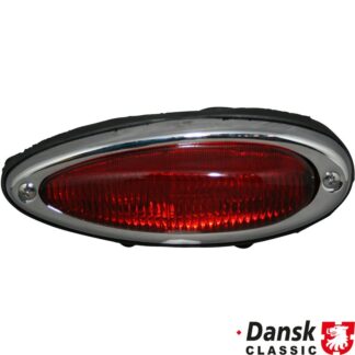 Tail light with red glass and rubber seal, right, without E-mark