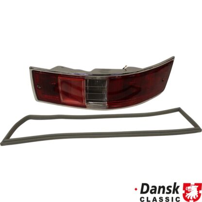 Tail light with red/clear glass and rubber seal, US version, right, without E-mark