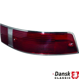 Lens for tail light, red/clear/red, US version, right, with SAE approval