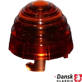 Lens for indicator, front, round, orange, left/right, without E-mark
