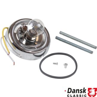 Bulb holder for indicator, front. Made of chromed steel