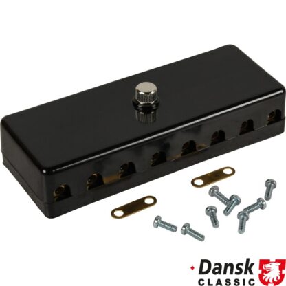 Fuse box with cover, black, for 8 fuses