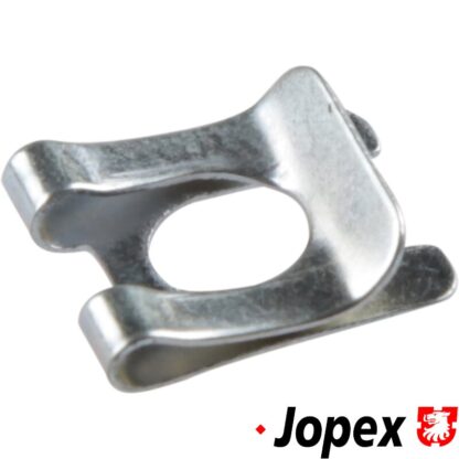 Retaining spring washer for handbrake and gas springs for bonnet and tailgate