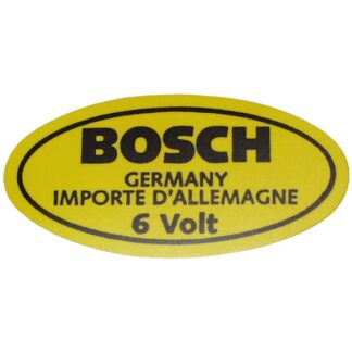 Sticker, 6 V for Bosch coil