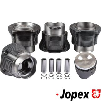 Piston and cylinder set, bore 93.0 mm, stroke 66.0 mm, upper 105 mm, lower 100 mm, low compression