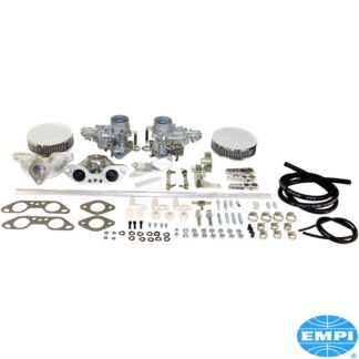 Dual carburettor kit, Weber 34 ICT, with intake manifolds and air cleaners