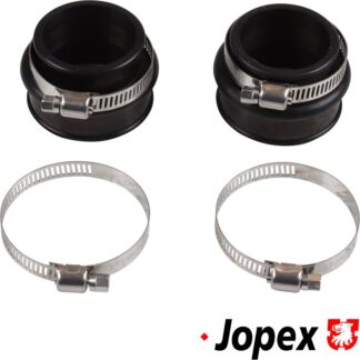 Manifold boot kit for air intake, with clamps, silicone, black