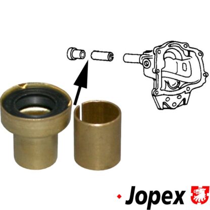 Gearshift bush with bearing and seal