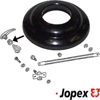 Escutcheon wind/door handle, black