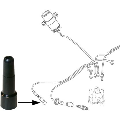 Spark plug connector, 1K-Ohm