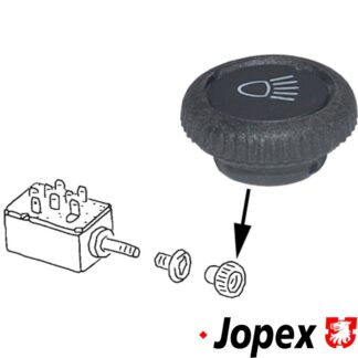 Knob for headlight switch including insert, black