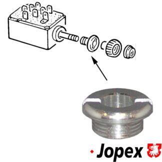 Dashboard switch escutcheon nut, M14x1. For headlight, wiper, a.o.