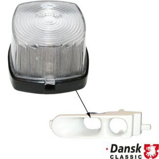 Parking light, white with black socket